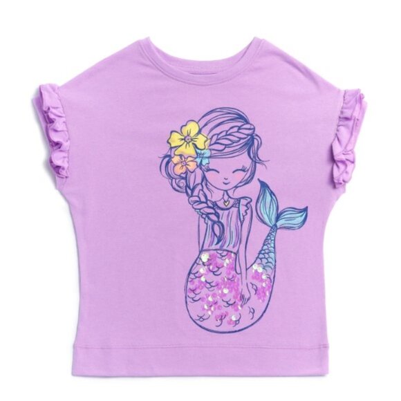 Garanimals Other - 365Kids Purple Sequin Mermaid T-shirt Girls Size 5